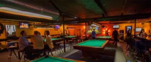 Interior of Atomic Billiards basement bar, Washington DC